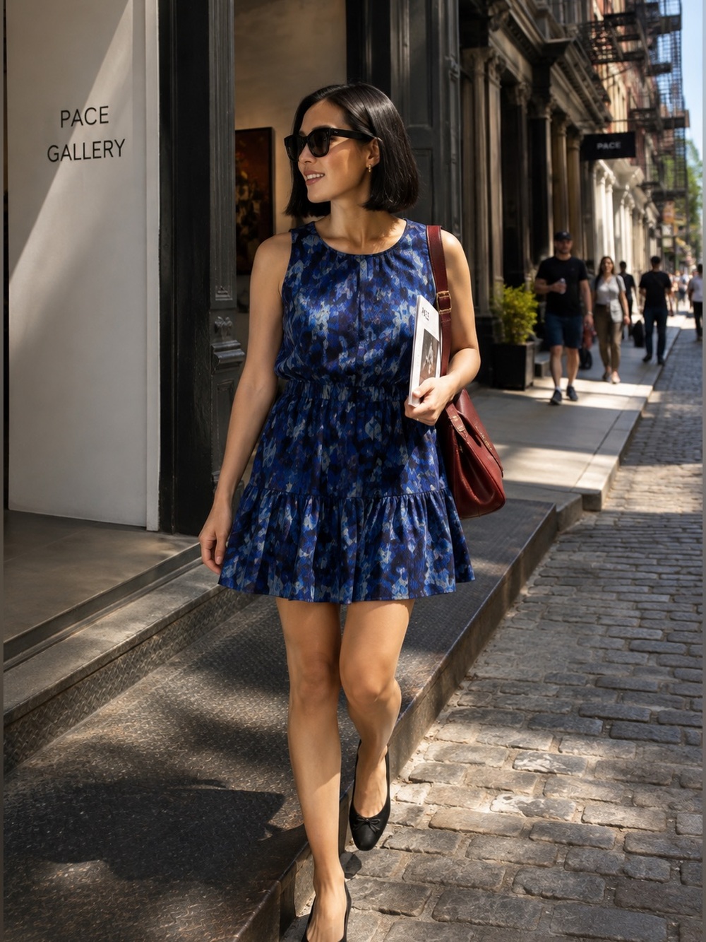 Thakoon Blue Print Denim Mini Dress - Sz 10